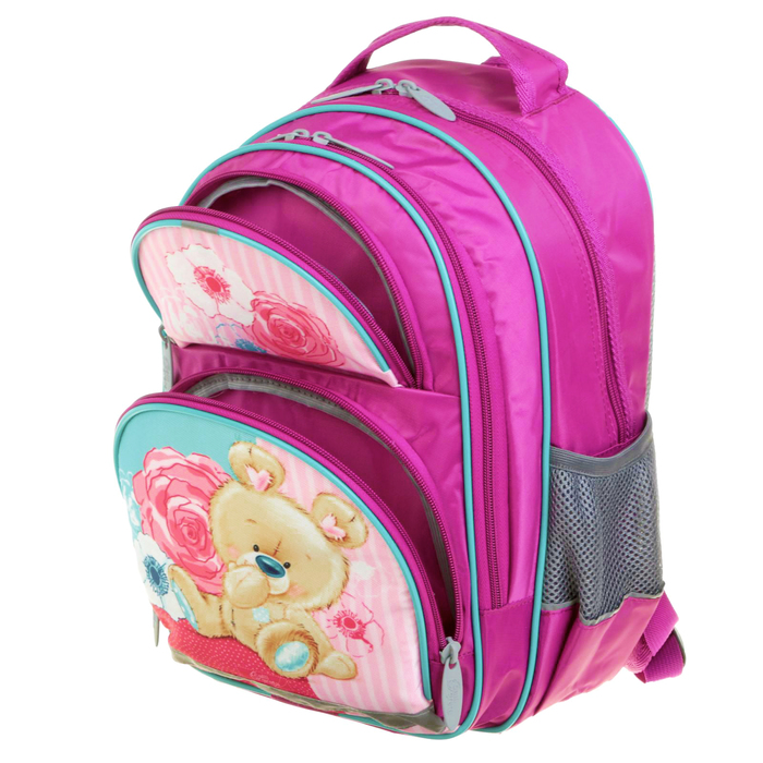 Рюкзак школьный с эргономической спинкой "Мишка", 36 х 23 х 13 см