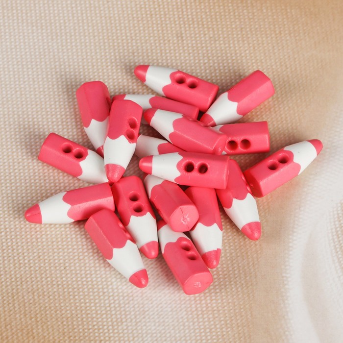 Пуговица детская, 2 прокола, 20мм, цвет розовый