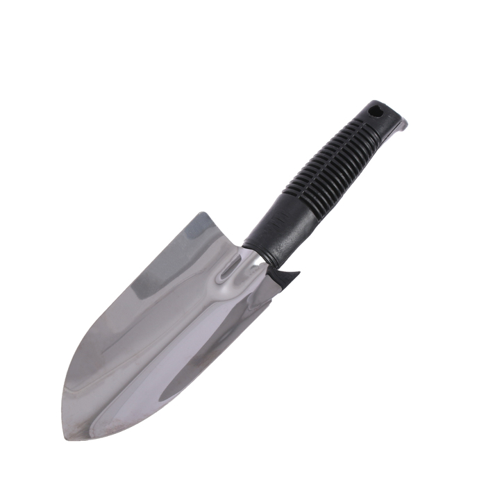 Совок посадочный, длина 32 см, толщина 0.8 мм, нержавеющая сталь, пластиковая ручка