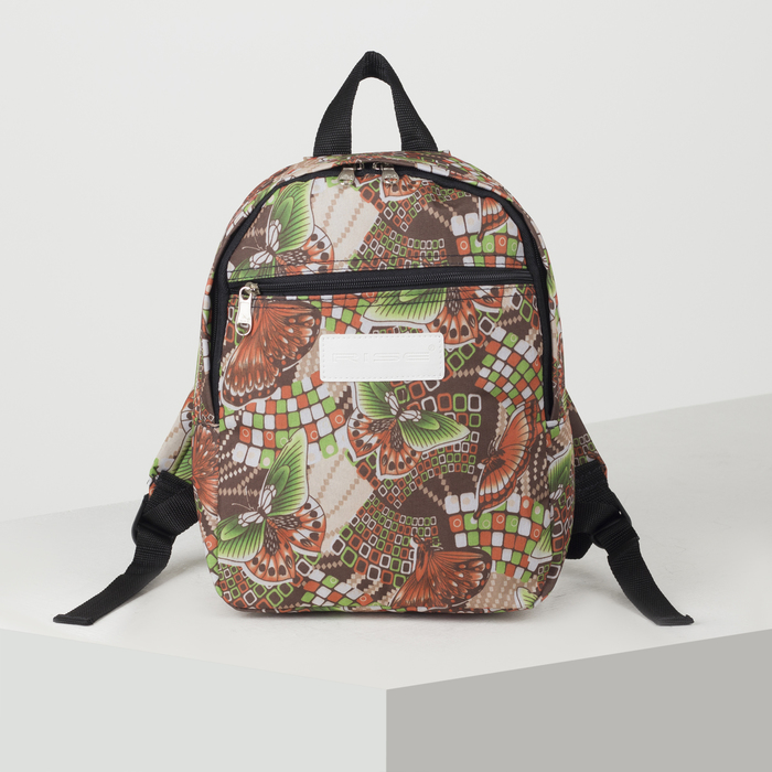 Рюкзак "Кружева и бабочка", отдел на молнии, наружный карман