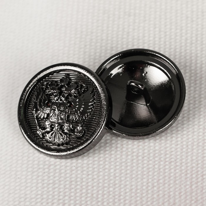 Пуговица декоративная, на ножке, 20мм, цвет оловянный