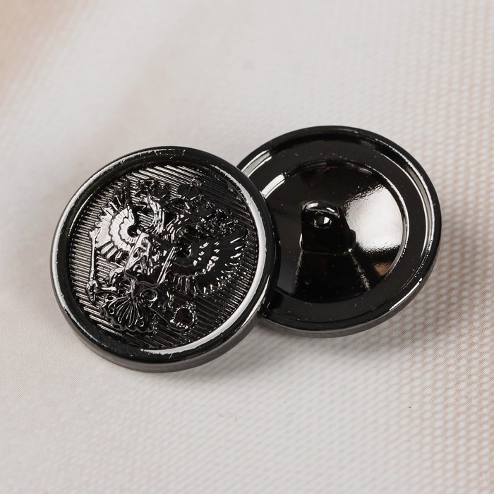 Пуговица декоративная, на ножке, 23мм, цвет оловянный