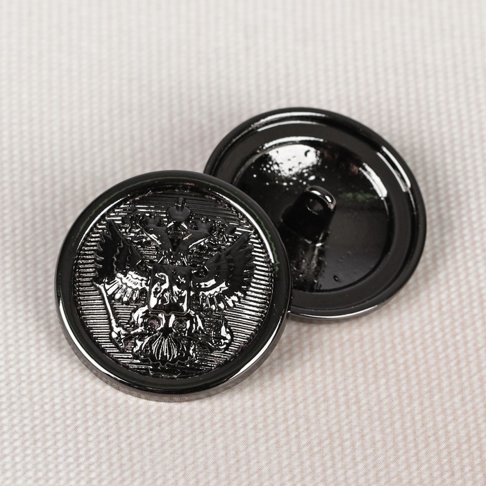 Пуговица декоративная, на ножке, 25мм, цвет оловянный