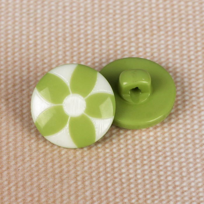 Пуговица детская на ножке, 12,5мм, цвет зелёный