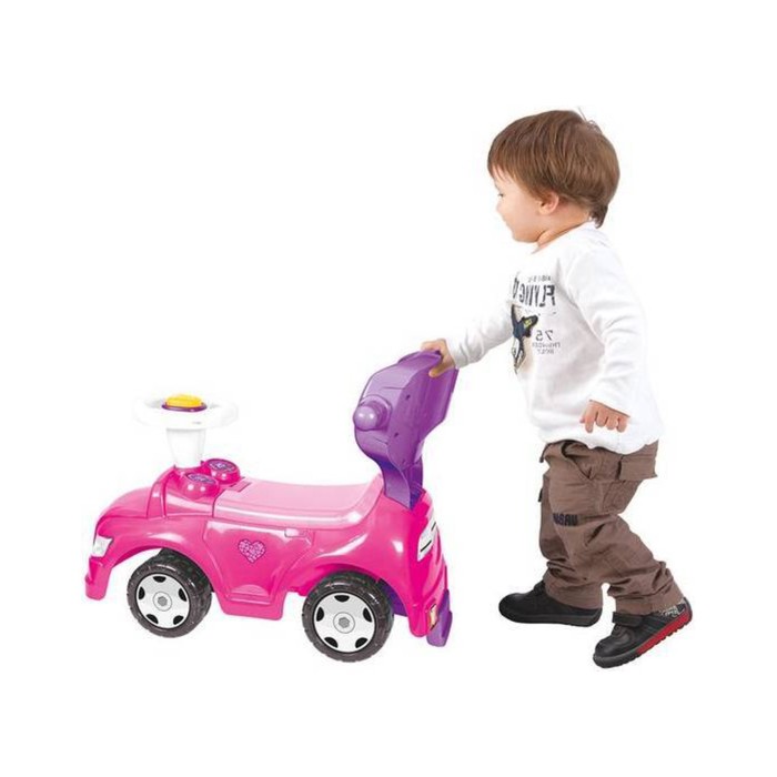 Толокар-автомобиль, 4 в 1, розовый