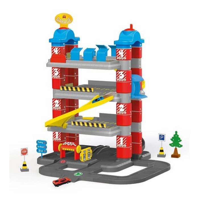 Игровой набор "Паркинг", 4 уровня, 2 машинки, лифт