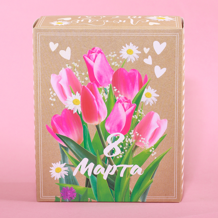 Набор "8 Марта": термостакан 550 мл, свеча