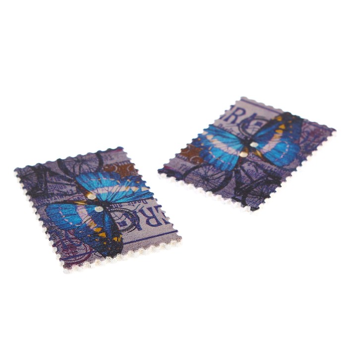 Набор пуговиц декоративных дерево "Бабочка" набор 10 шт 4х3