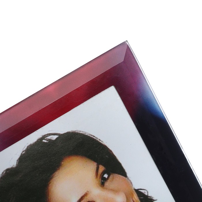 Фоторамка стекло 10х15 см "Букет в фиолетовых тонах" 17х21,7 см