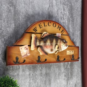

Крючки декоративные дерево "Welcome. Карась" 19х39х3,5 см