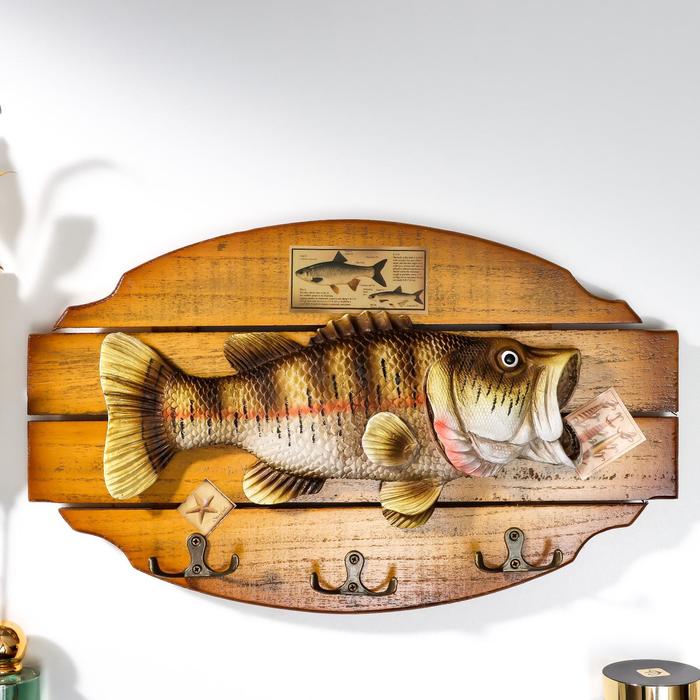 Крючки декоративные дерево "Рыба Ротан" 23х41х5,5 см