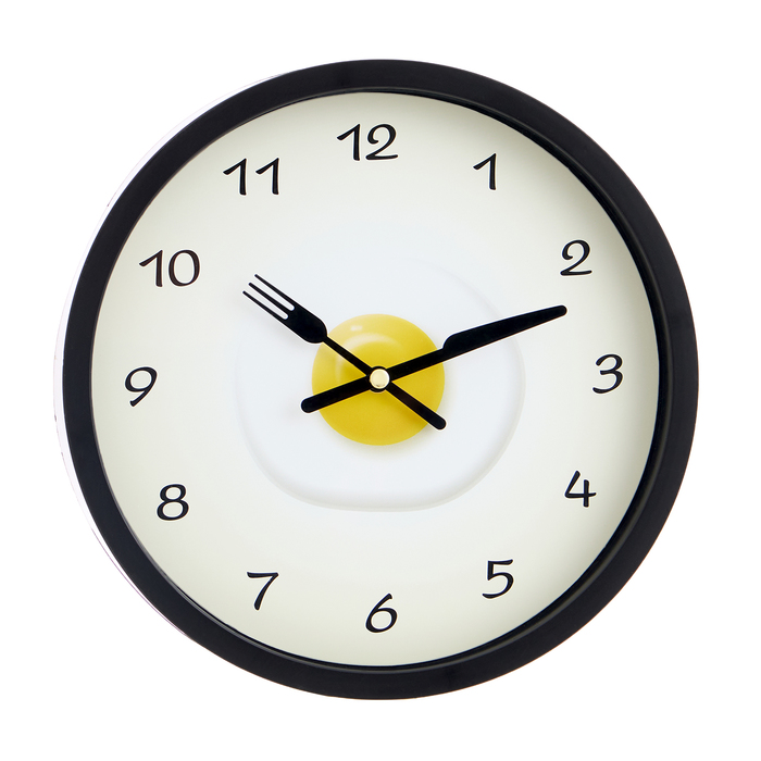 Часы настенные, серия: Кухня, Яичница, плавный ход, d-23 см настенные часы первый мебельный яичница