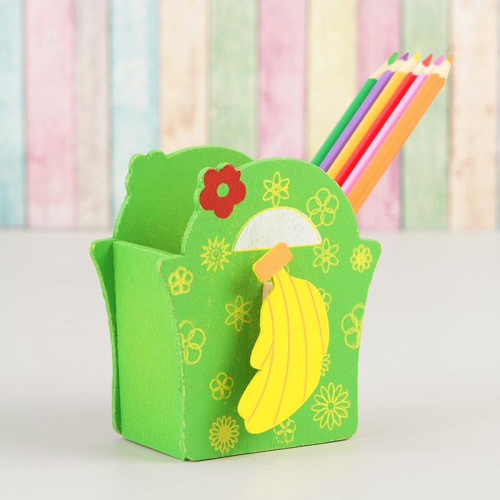 Карандашница "Корзина с фруктами", МИКС