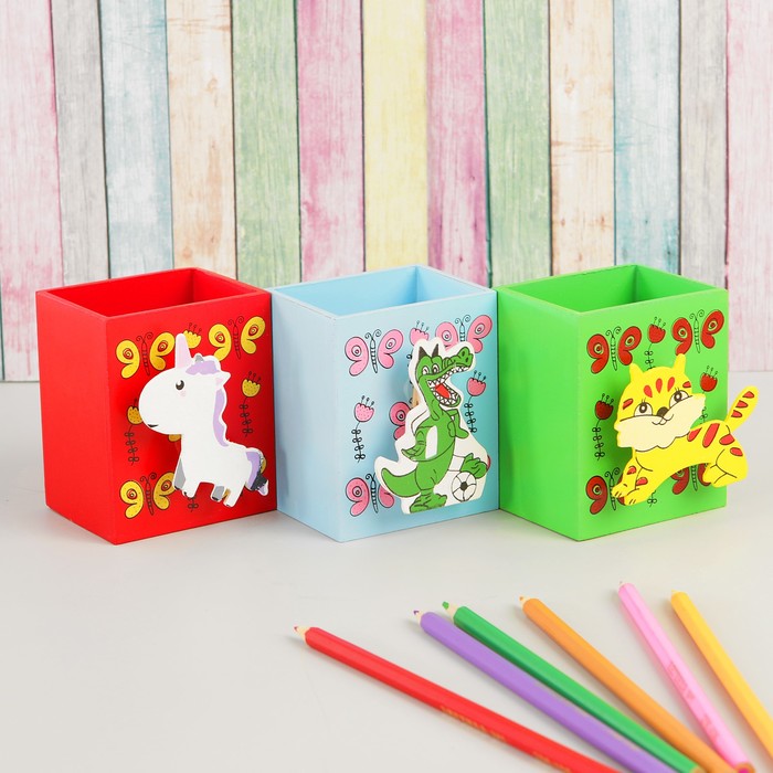 Карандашница "Зверята" МИКС