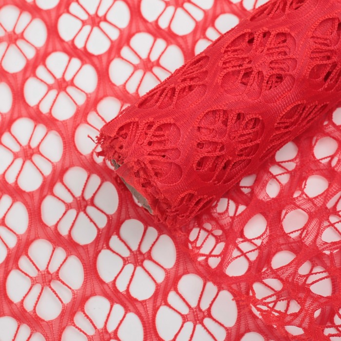 Сетка для цветов "Крошет фигурный", красный, 0,48 х 4,5 м