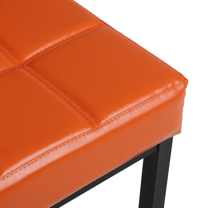 Стул барный ЛОФТ-1 со спинкой, черный/оранжевый