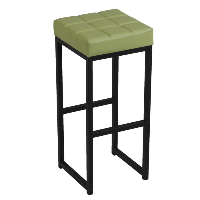 Стул барный ЛОФТ-2 Высокий без спинки, к. черный/оливковый
