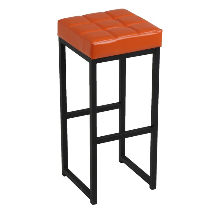 Стул барный ЛОФТ-2 без спинки, черный/оранжевый