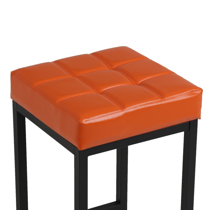 Стул барный ЛОФТ-2 без спинки, черный/оранжевый