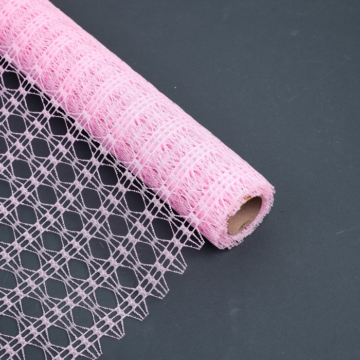Сетка для цветов "Крошет ажурный", розовый, 0,48 х 4,5 м