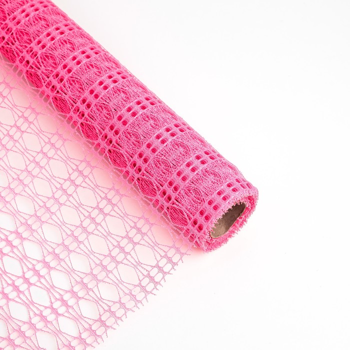 Сетка для цветов "Крошет ажурный", розовый, 0,48 х 4,5 м