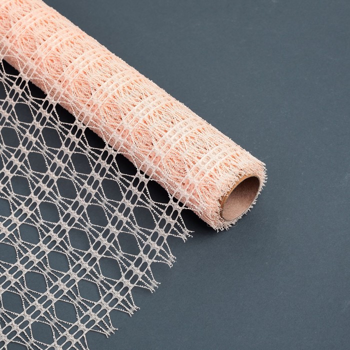 Сетка для цветов "Крошет ажурный", бежевый, 0,48 х 4,5 м