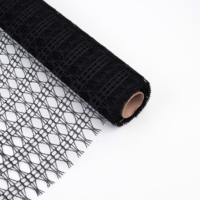 Сетка для цветов "Крошет ажурный", чёрный, 0,48 х 4,5 м
