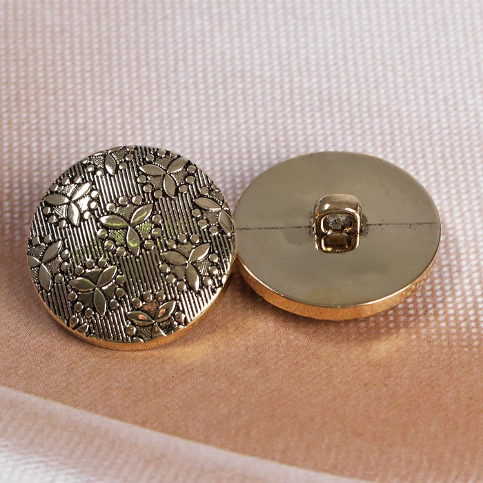 Пуговица декоративная, на ножке, 23мм, цвет чернёное золото