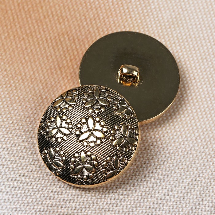 Пуговица декоративная, на ножке, 25мм, цвет чернёное золото