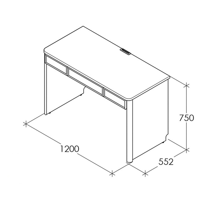 Стол письменный Кембридж-1, 552х1200х750, Сосна скандинавия
