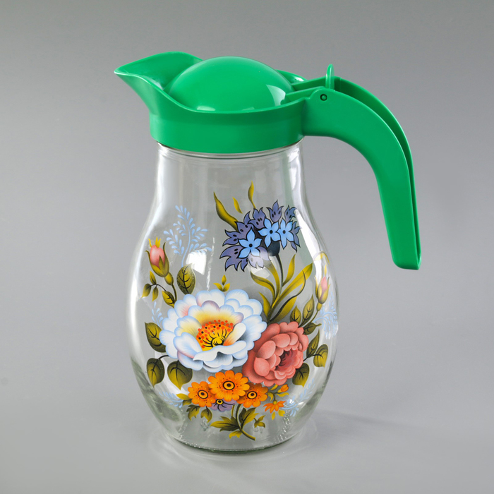 Кувшин 1,7 л "Шиповник", крышка МИКС