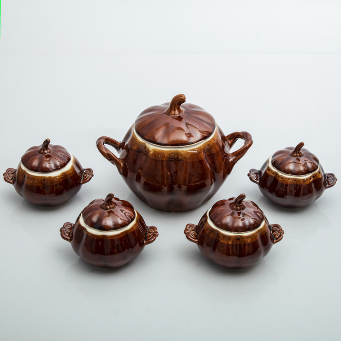 Столовый набор "Обжора" супник и 4 горшочка