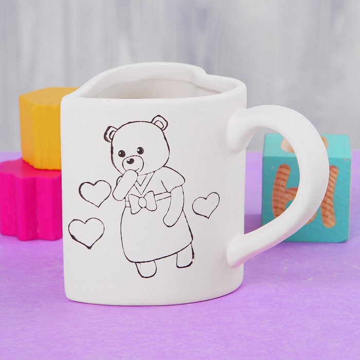 Набор для росписи керамических кружек "2 сердца" 2 шт (краски) 410-21717