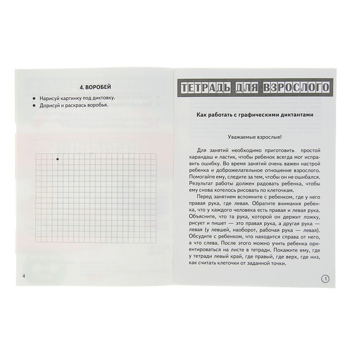 Рисуем по клеточкам. Графические диктанты. Птицы (4-6 лет). Автор: Сыропятова Г.