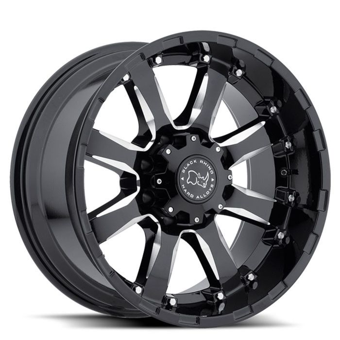 Диск BLACK RHINO Sierra 9,0x20 5x150 ET12 d110,1 Gloss Black Mirror Machine Cut Lip (2090SRA125150B1