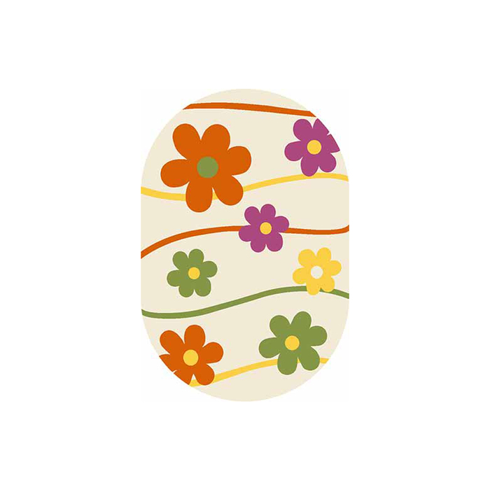 Ковер Fraise CRYSTAL 1021, 1.2*1.8 м, овал, CREAM