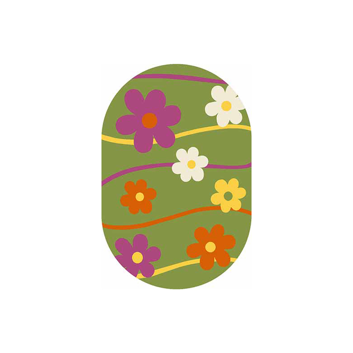 Ковер Fraise CRYSTAL 1021, 2*3 м, овал, GREEN