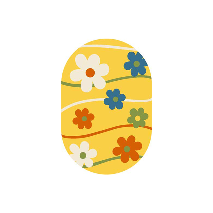 Ковер Fraise CRYSTAL 1021, 2*3 м, овал, YELLOW