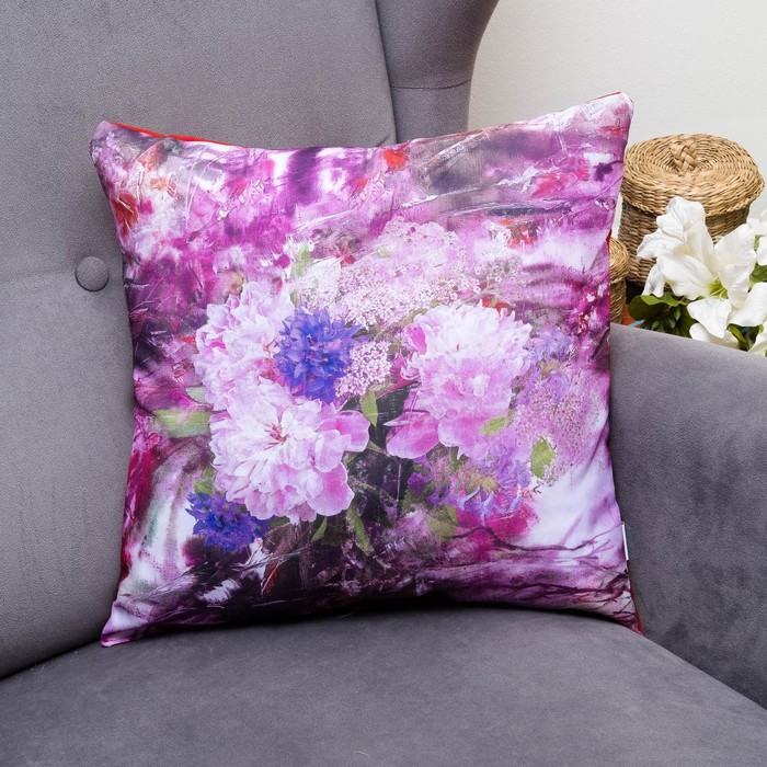 Подушка декоративная Майский 04, 40х40см, габардин, синтетич. волокно, 160 гр/м