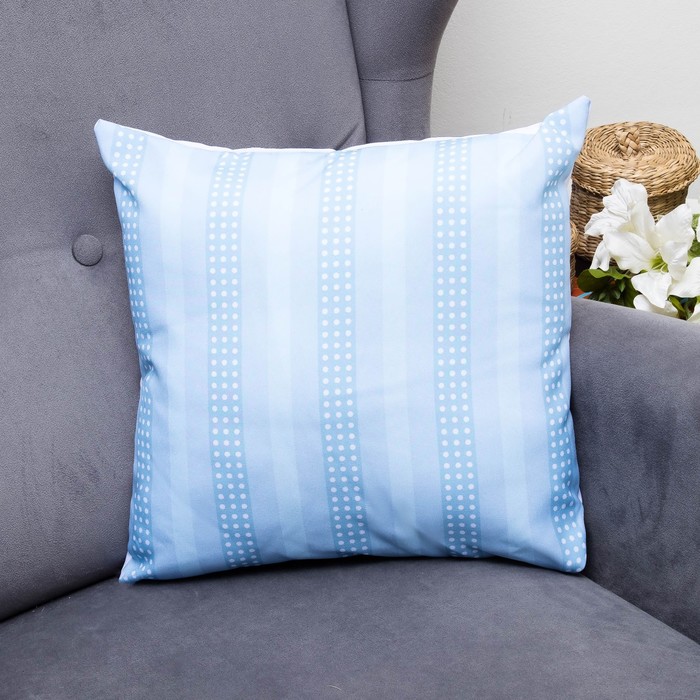 Подушка декоративная Анжелика, 40х40см, габардин, синтетич. волокно, 160 гр/м