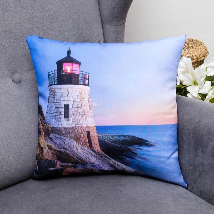 Подушка декоративная Маяк, 40х40см, габардин, синтетич. волокно, 160 гр/м