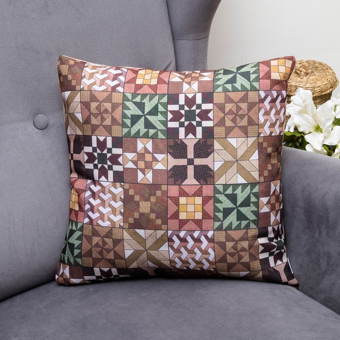 Подушка декоративная "Африканская мозаика", 40х40 см