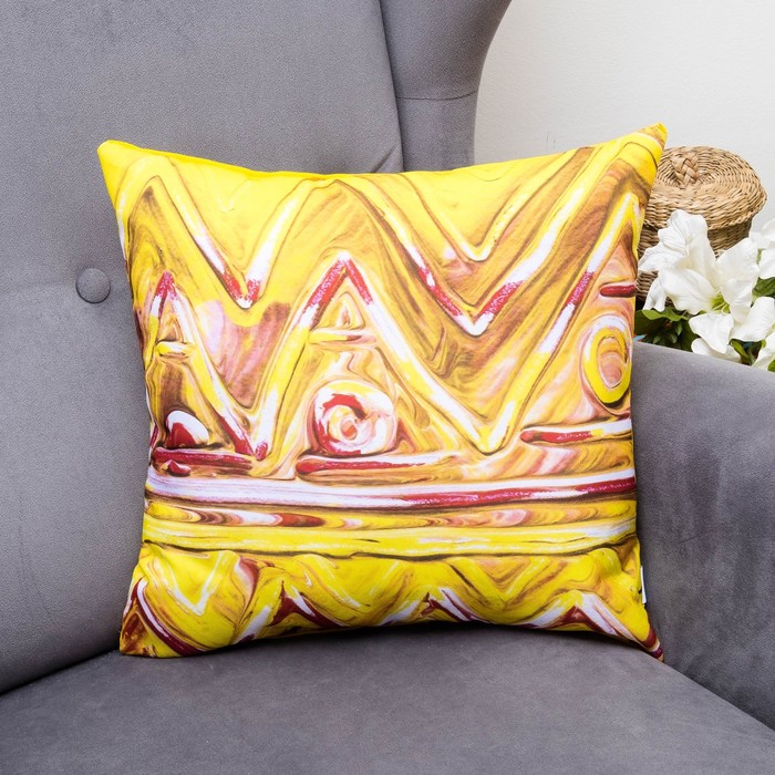 Подушка декоративная Рисунок на песке, 40х40см, габардин, синтетич. волокно, 160 гр/м