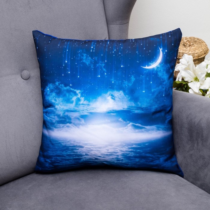 Подушка декоративная Волшебная сказка, 40х40см, габардин, синтетич. волокно, 160 гр/м