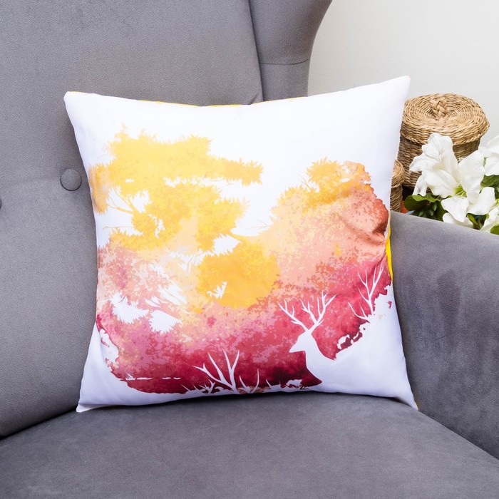 Подушка декоративная Легкие краски, 40х40см, габардин, синтетич. волокно, 160 гр/м