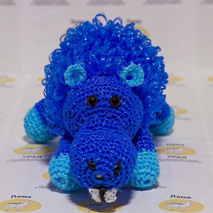 Набор для вязания игрушки "Бегемотик Топотуха" 25х13 см