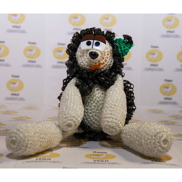 Набор для вязания игрушки "Ежик с яблоком" 27х20 см