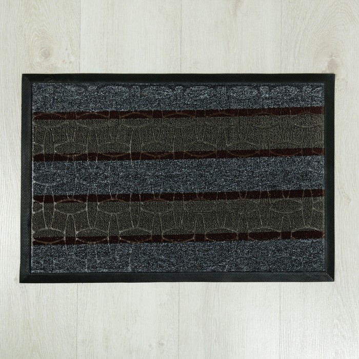 Коврик придверный, цвет серый