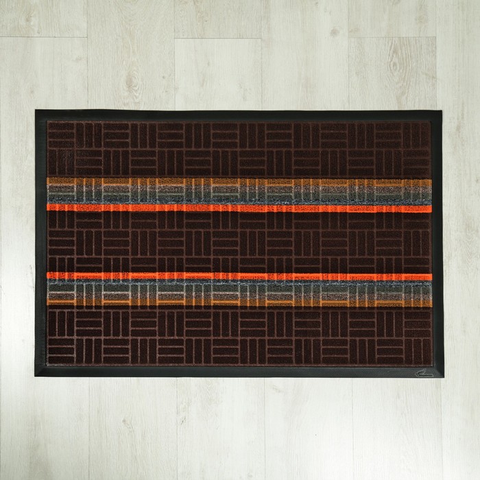 Коврик придверный, цвет шоколадный