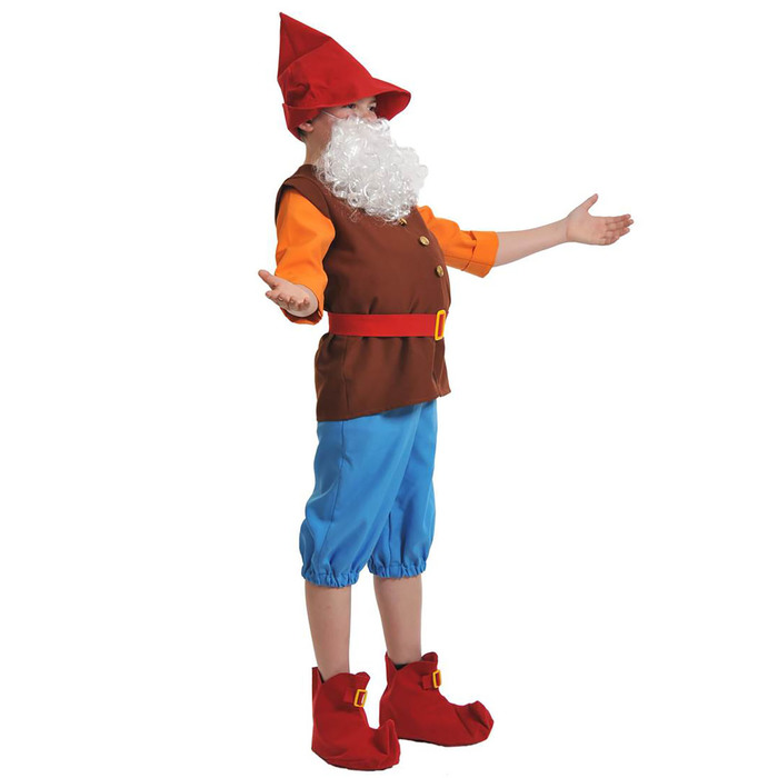 Карнавальный костюм "Гном-весельчак", текстиль, р-р 32-34, рост 128-134 см
